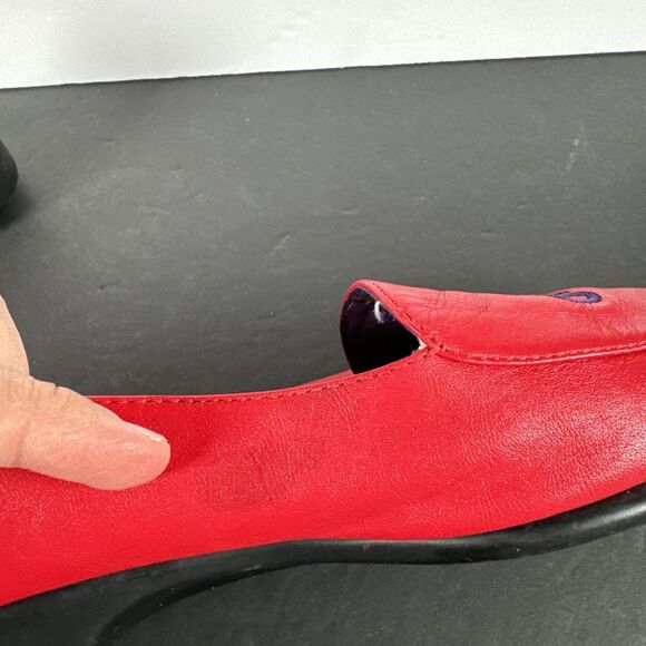 VTG Grashoppers by KEDS RED HAT SOCIETY shoes Red leather size 7.5 M PREOWNED‎ - Picture 4 of 9